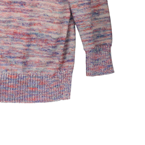 Torrid Tunic Sweater Womens 1X Pink Blue Marled Pullover Cozy Knit Plus Size - Picture 4 of 8